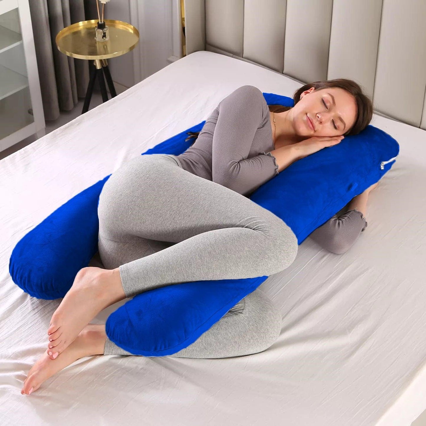 Almohada en Forma de U de Cuerpo Entero: Suavidad y Confort Absoluto