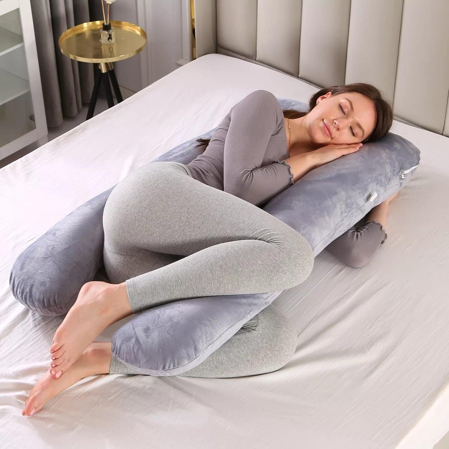 Almohada en Forma de U de Cuerpo Entero: Suavidad y Confort Absoluto
